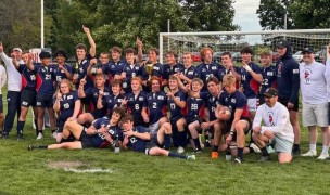 Traverse City celebrates their win.