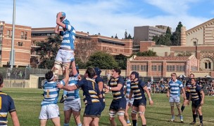 UCLA and Cal contest a lineout at last year's Storer Classic.