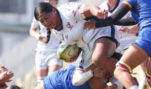 Mae Sagapolu scored a try and captained the USA U23s. Photo Colombia Rugby.