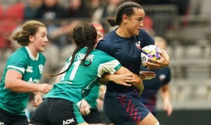 Hallie Taufoou corners some attention. Photo Rich Lam for World Rugby via Getty Images.