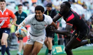 Malachi Esdale makes a face as he goes in to score. Mike Lee KLC Fotos for World Rugby.