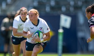 McKenzie Hawkins takes it up for the USA. Photo Sandras Sports Shots.
