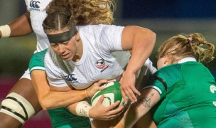 Hope Rogers for the USA vs Ireland in 2021. Ian Muir photo.