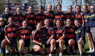 The Coast Guard women after taking the championship.