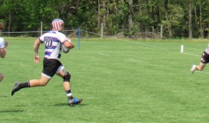 Ethan Sherman on the charge for Thunder. Alex Goff photo.