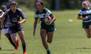 Asha Jarusinksi on the break in the 2021 Texas final against North Texas.