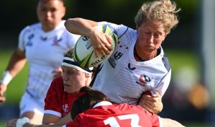Kate Zackary leads the USA again. Photo Rugby World Cup.