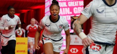Ariana Ramsey is psyched. Mike Lee KLC fotos for World Rugby.