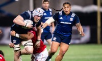 Ainu'u in support of Ben Landry against Canada in 2019. David Barpal photo.