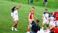 Ainu'u celebrating a USA try against Canada last summer. David Barpal photo.