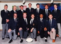 Kevin Higgins, front row second from left, with the USA team in Hong Kong in 1990. Emil Signes photo.