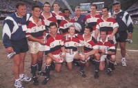The 1997 USA team at the 7s World Cup. Tardits is 3rd from left. Photo courtesy Emil Signes.