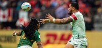 Martin Iosefo in action in the 2020 Vancouver 7s. David Barpal photo.