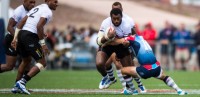Hughes is the leading tackler of recent times in the Sevens World Series. David Barpal photo.