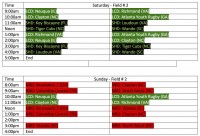Charrlote Ruggerfest Schedule Field 2