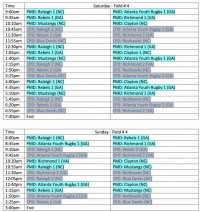 Charrlote Ruggerfest Schedule Field 4