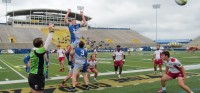 Ethan Retherford goes up for a lineout ball. Alex Goff photo.