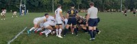 Scrum time for Adrian and Michigan.