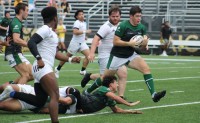 Babson in green, AIC in white. Alex Goff photo.