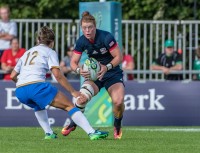 Kelter against Kazakhstan in the 2017 Rugby World Cup 15s. Colleen McCloskey photo.