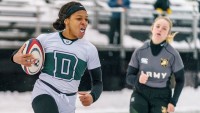 Ramsey with her game face on for Dartmouth. Photo Dartmouth Athletics.