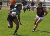 Ramsey making a break for Atlantis in the 2017 NAI 7s. Anne Marie Lemal Brown photo.