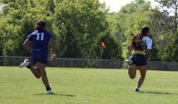 Liufau on her way to paydirt. Alex Goff photo.