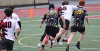Josiah Boyer on his way to scoring the game-winner. Tracy Lis photo.