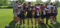 Berks I and II huddle up after the final. Alex Goff photo.