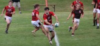 Action from Bowling Green (brown and orange) and vs U. Cincinnati (red). Alex Goff photo.