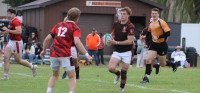 Action from Bowling Green (brown and orange) and vs U. Cincinnati (red). Alex Goff photo.