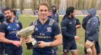 Winning the Pershing Cup against Romania in 2018. Rugby Romania.