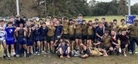 JV teams gather post-game.