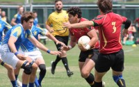 Both teams used their forwards to good effect with the ball in hand. 