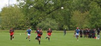 Belmont Shore and LCA chase a kick. Alex Goff photo.