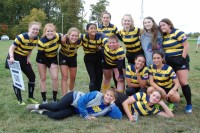 The Carmel HS girls are feeling good. Carmel HS Rugby photo.