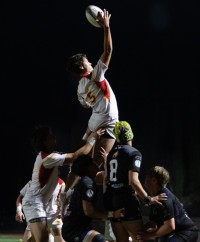 Willie Boyer wins a lineout.