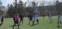 Charlotte Tigers win a lineout. Alex Goff photo.