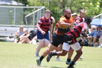 Charlotte in orange, Jacksonville in red. Charlotte Tigers Rugby photo.