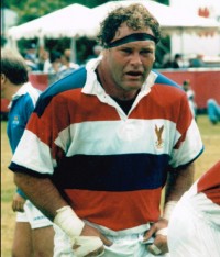 Chris Lippert in the USA jersey, which he donned 38 times. Photo US Rugby Hall of Fame.