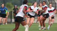Harvard vs Lindenwood in 2024's Women's Premier 7s. Jeff Dalton photo.