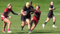 Ferridge with the try. Rory Goff photo.