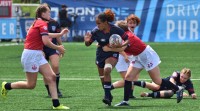 New England Academy in red, DC Academy in white. David Hughes photo.