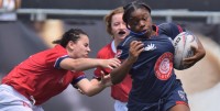 New England Academy in red, DC Academy in white. David Hughes photo.