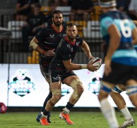 Against the French Barbarians - that game didn't count as a test match. USA Rugby photo.