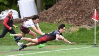 Liam O'Hara goes in for the try. Photo @CoolRugbyPhotos.