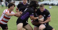 The big go-forward men: Kimani Laumoli (the hair) and Steel Dombo. Kate McAuliffe Photo.