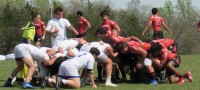 Loyola Blakefield in white packs down with Greenwich. Alex Goff photo.