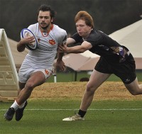 Clemson fielded two sides, a white and an organge.