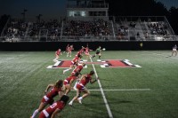 A formidable sight. Harvard kicks off. Photo Gil Talbot/Harvard Athletics